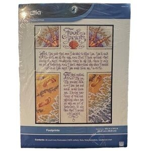 FOOTPRINTS by Plaid Bucilla‎ Counted Cross Stitch Kit 42760 Religious Poem NEW